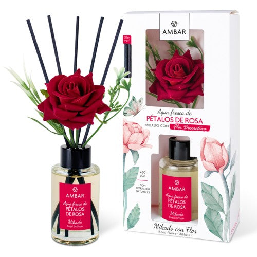 Ambar Reed Diffuser Rose Petals